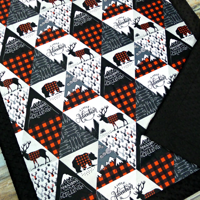 Buffalo Plaid Minky Baby Blanket Personalized Buffalo Plaid Etsy