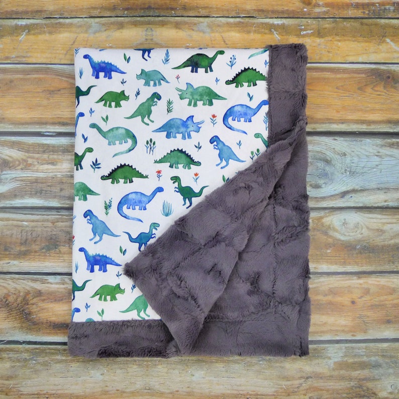 Dino Baby Blanket Personalized Dinosaur Baby Blanket Dino Etsy