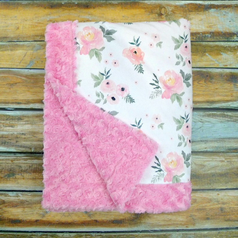 Baby Blanket Baby Girl Blanket Baby Girl Floral Baby Etsy