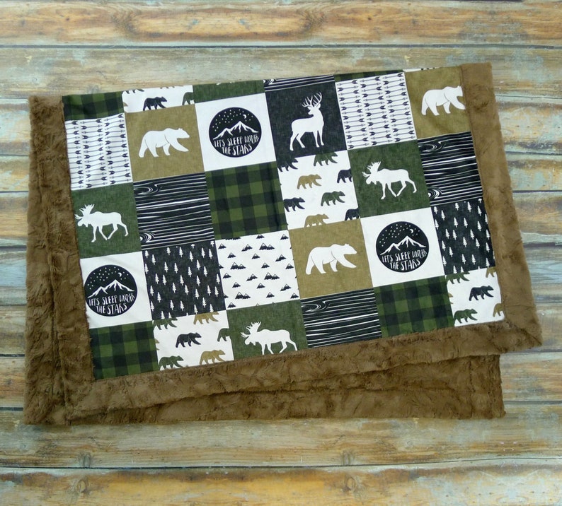 Minky Baby Blanket Personalized Baby Boy Blanket Camo Baby Etsy