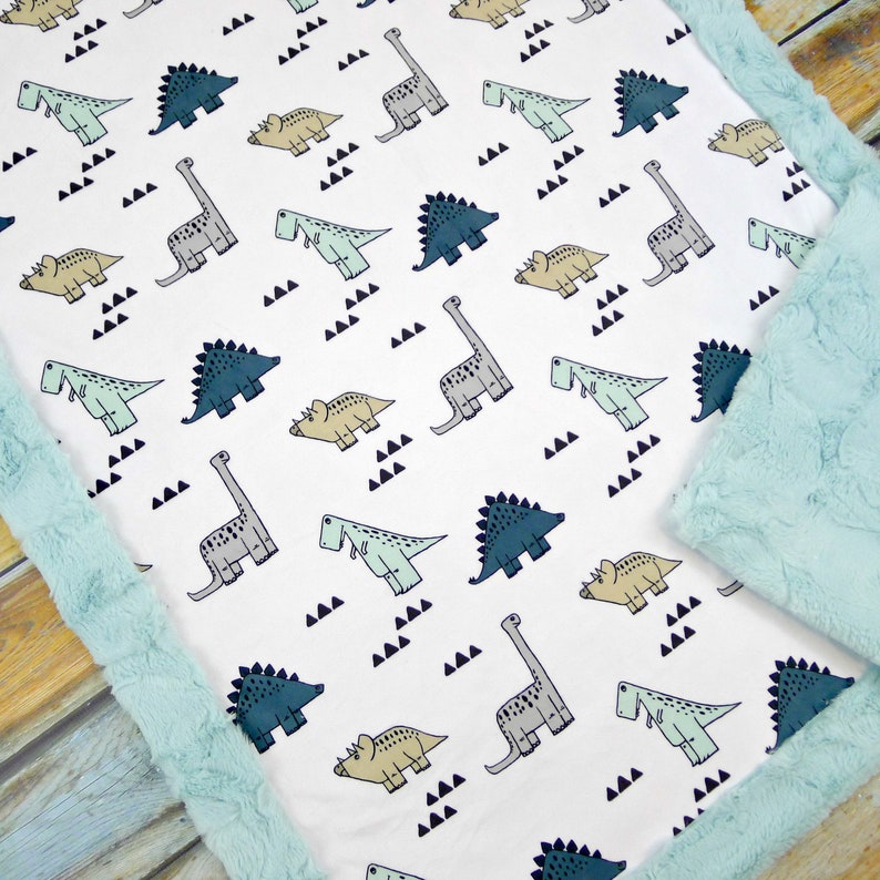 Dino Baby Blanket Dinosaur Baby Blanket Dino Blanket Etsy