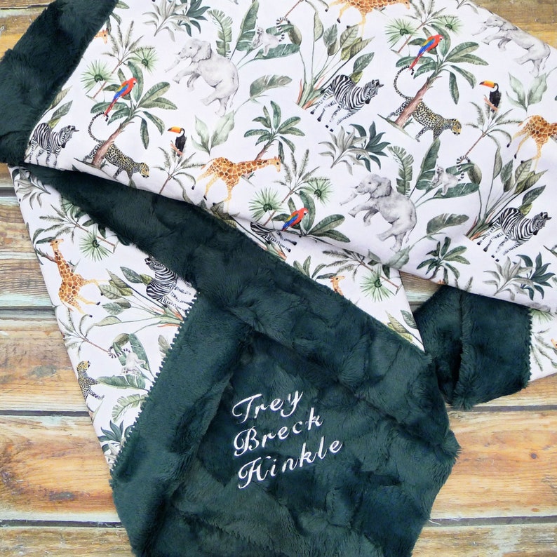 Personalized Baby Blanket Safari Baby Blanket Safari Etsy