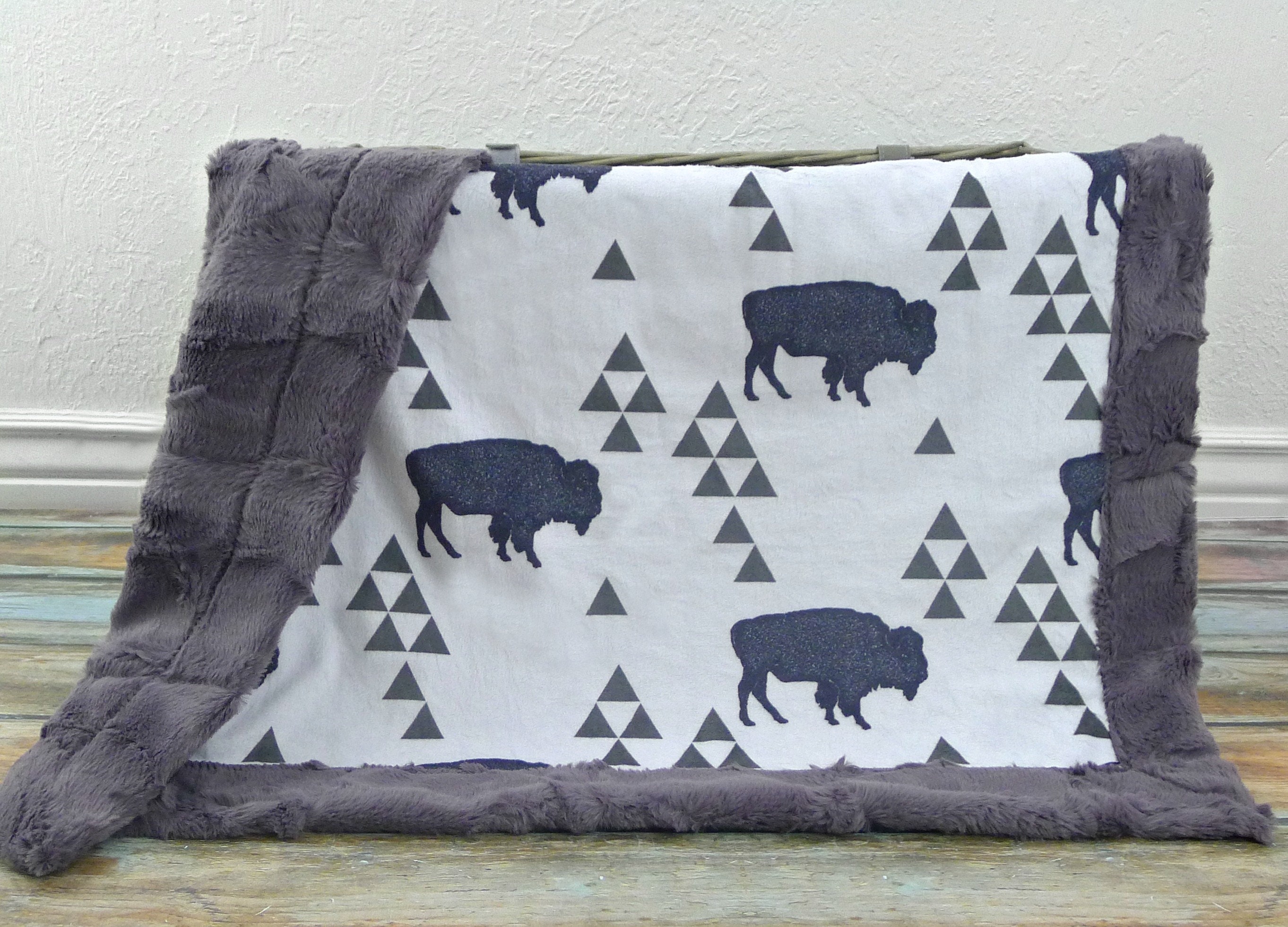 Buffalo Baby Blanket Tribal Blanket Bison Blanket Boy Etsy