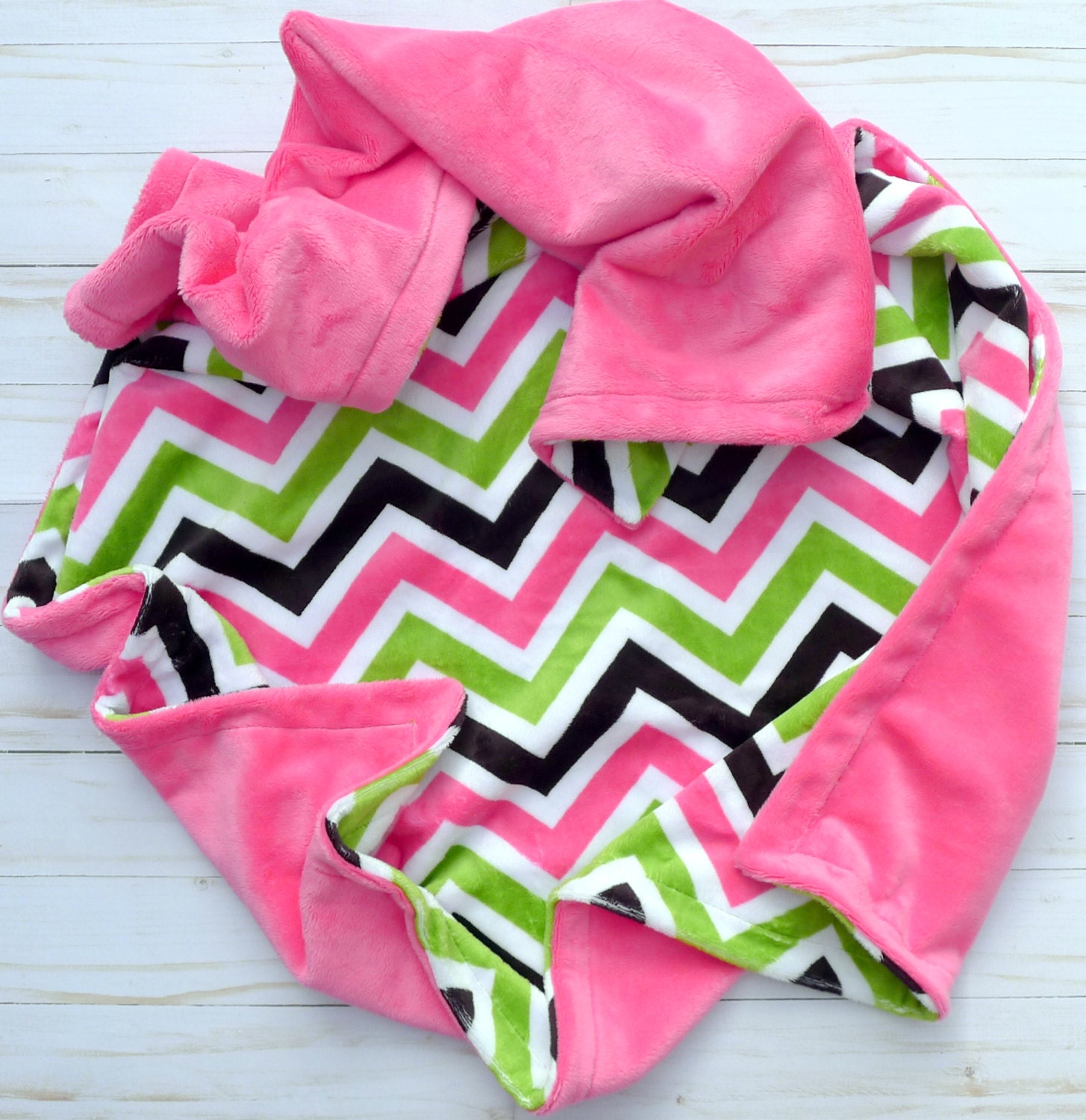Pink chevron baby blanket hotsell