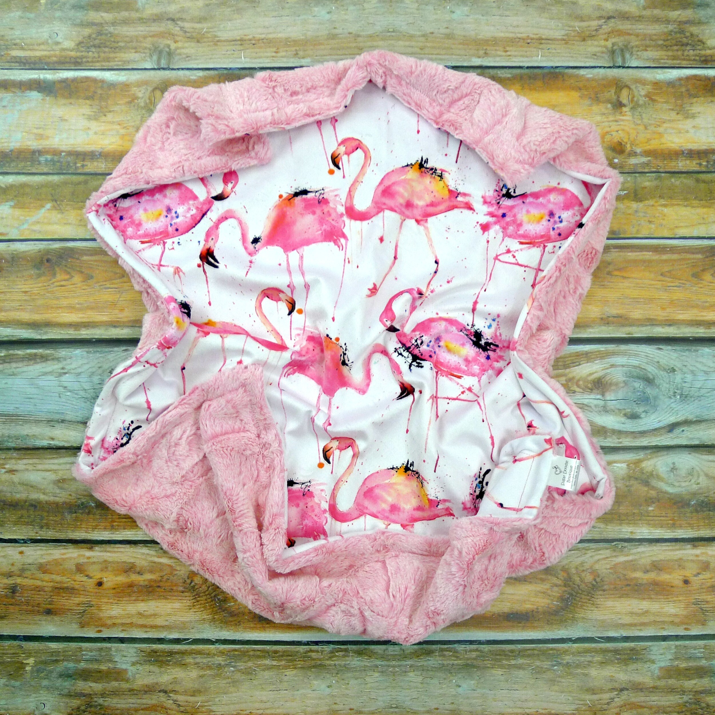 Pink Flamingo Flock Quilted Blanket NCU0TL734