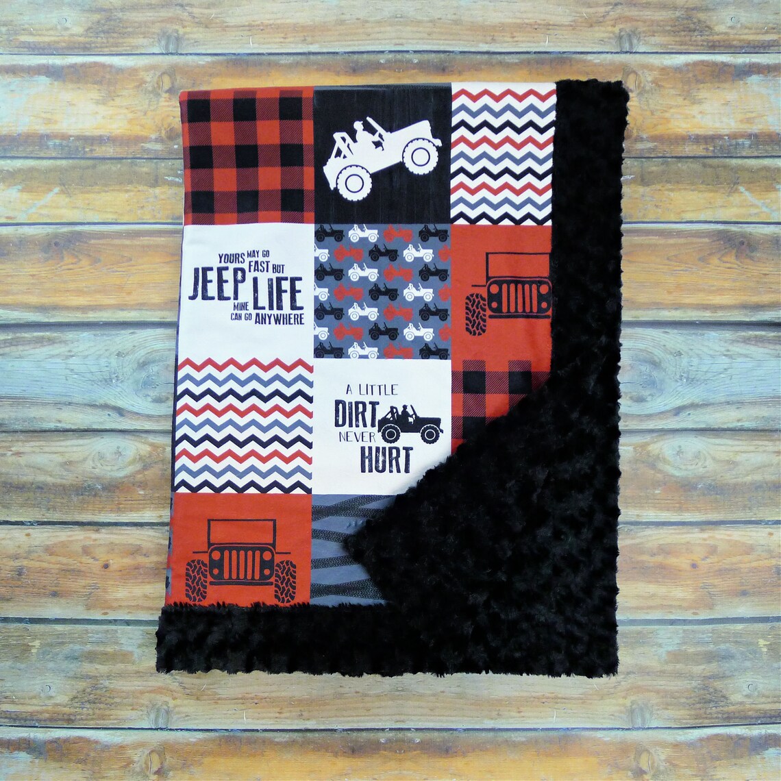 Jeep Blanket Jeep Minky Blanket Toddler Blanket Faux Etsy