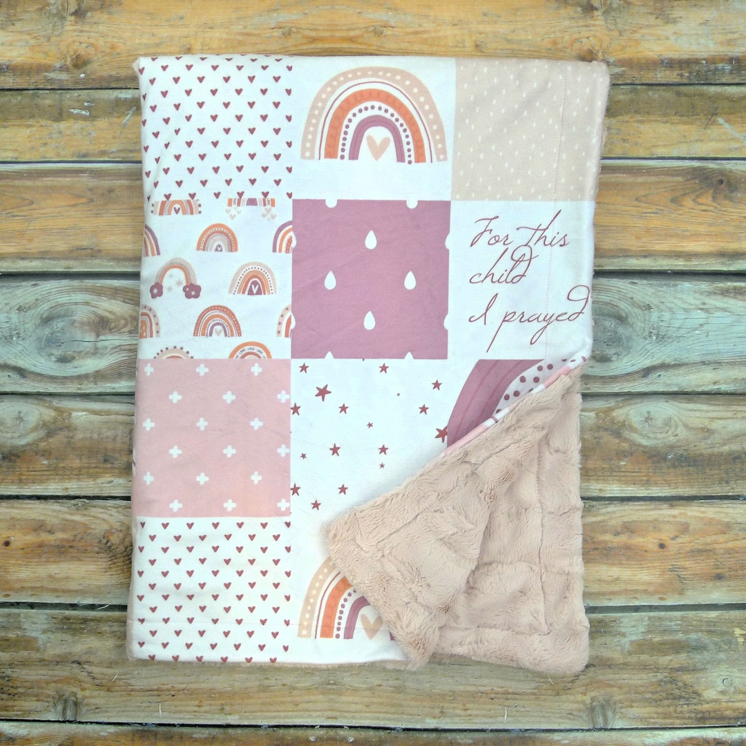Rainbow Baby Blankets Personalized Baby Blanket Muted Rainbow Blanket