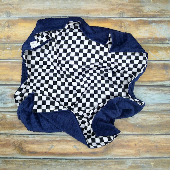 Race Car Baby Blanket Personalized Checkered Baby Blanket Racing Flag Blanket Black and White Baby Blanket Monochrome Blanket Check Etsy Canada