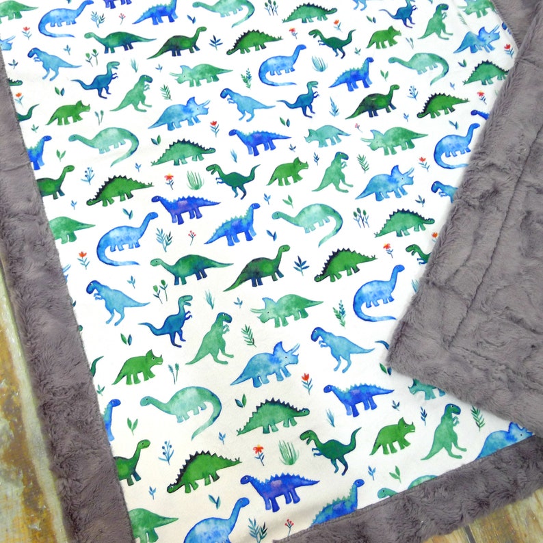 Dino Baby Blanket Personalized Dinosaur Baby Blanket Dino Etsy
