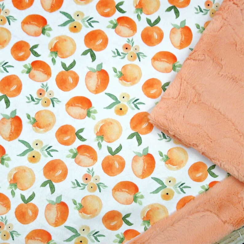 Personalized Baby Blanket Peaches Blanket Peach Baby Etsy
