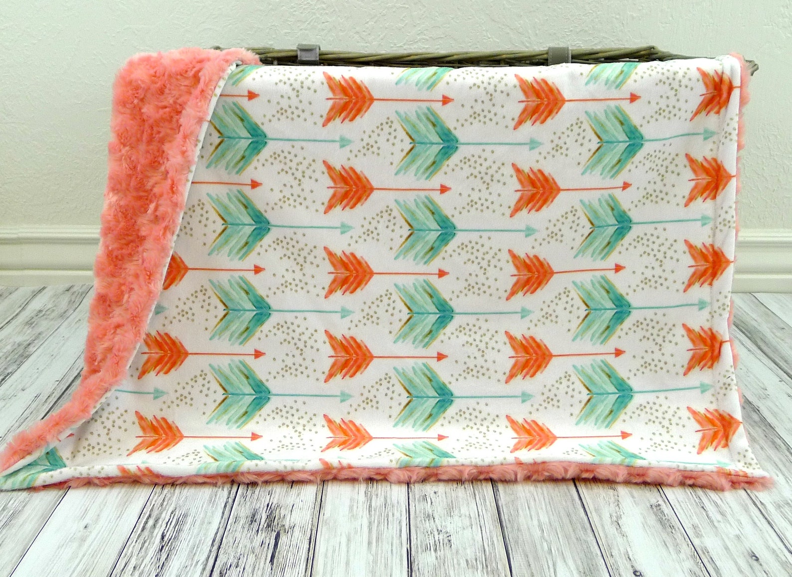 Arrow Baby Blanket Arrows Baby Blanket Minky Baby Blanket Etsy