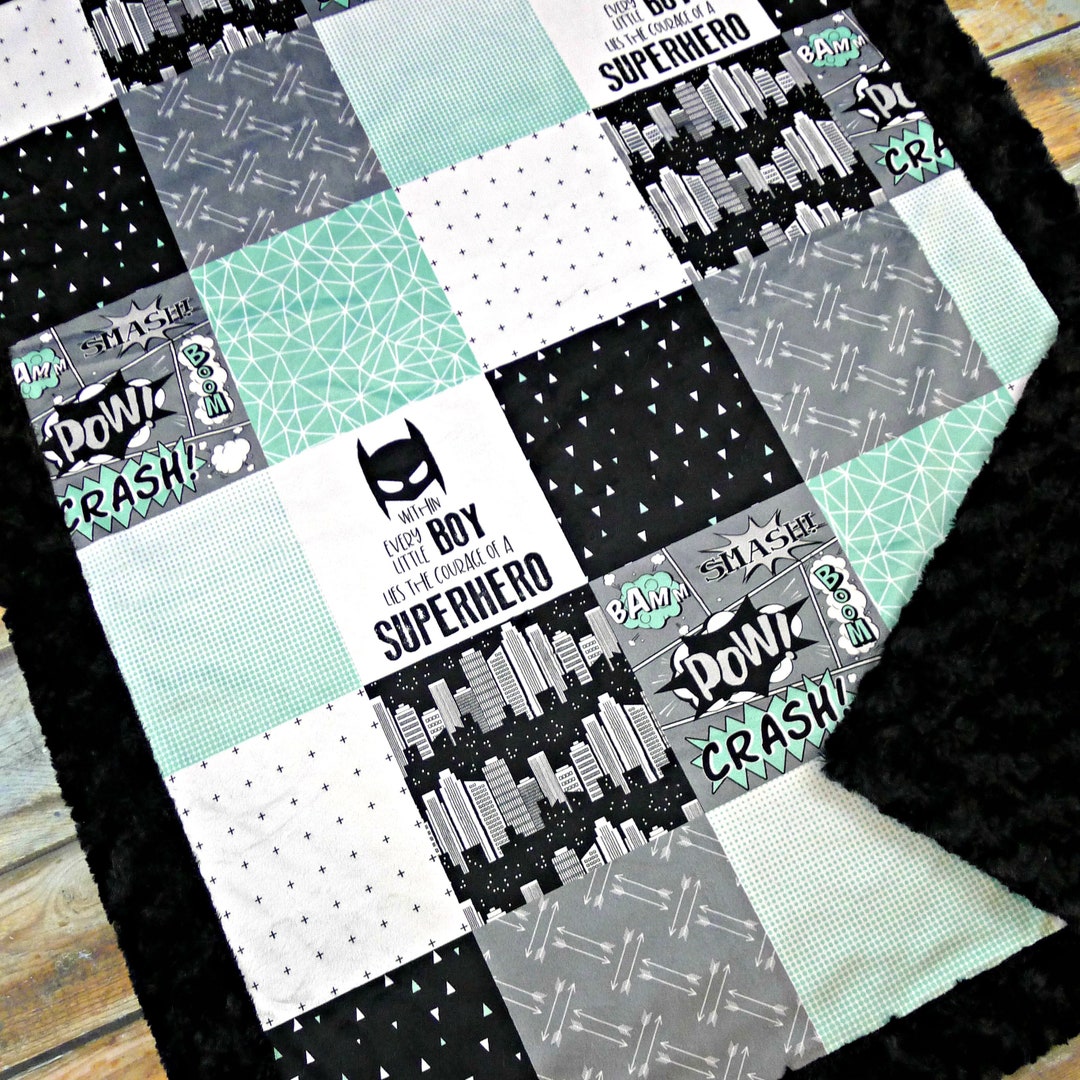 Superhero Blanket Personalized Minky Blanket Minky Superhero Blanket Super Hero Baby Blanket