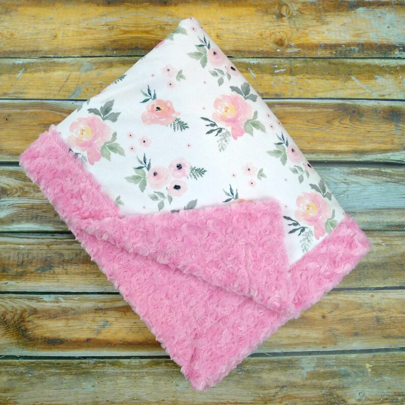Baby Blanket Baby Girl Blanket Baby Girl Floral Baby Etsy