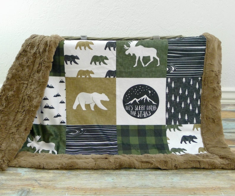 Minky Baby Blanket Personalized Baby Boy Blanket Camo Baby Etsy