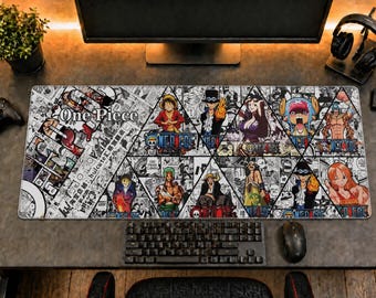 Alfombrilla de ratón One Piece Anime Gaming Desk Mat Pirate Crew Gift For Gamer Setup