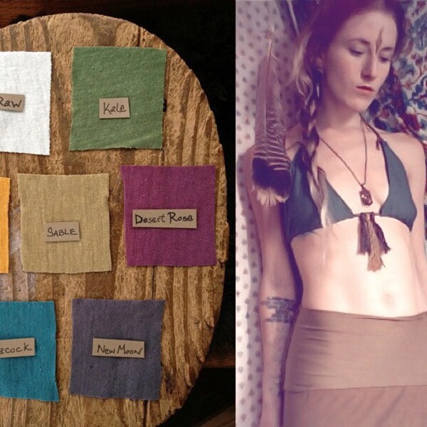 bikini top. organic bamboo hemp blend. choose your color. 'made to order'