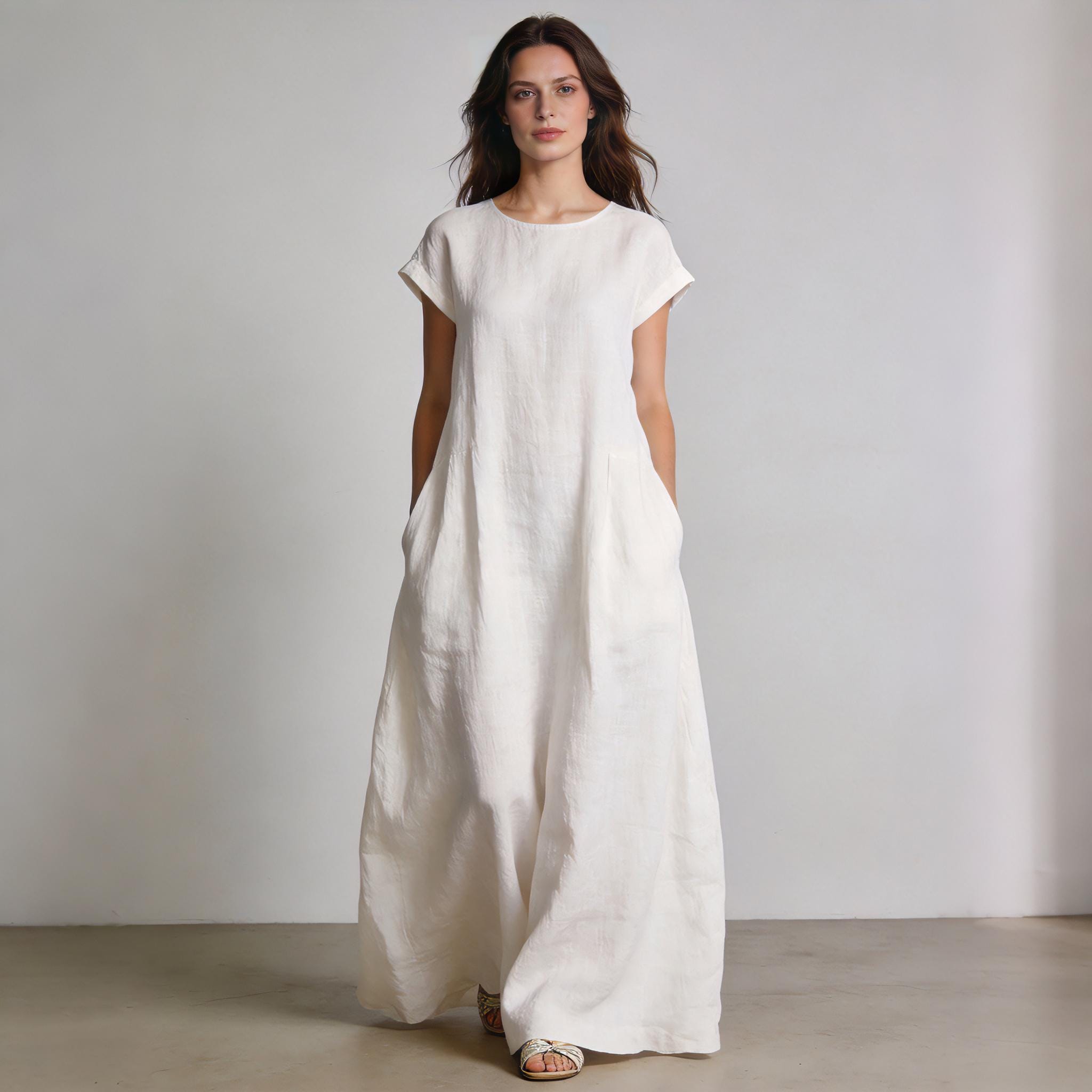 loose linen dresses uk Loose Linen Dress