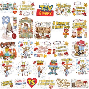 Toy Story TS I Knew It I Knew You Doodle Png, Yee Haw Kids Design, Western Cowgirl Digital Download, Birthday Era Graphic, TS Bracelet Png