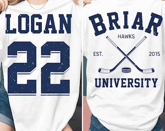 Briar University Logan 22 PNG, Sudadera con cuello redondo para uso fuera del campus, Diseño de camiseta de hockey romántico, Briar U PNG, Hockey en el campus, Descarga digital