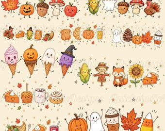 Es la temporada Doodle Png, Comida de Acción de Gracias, Pastel de pavo con puré de papas, Pumpkin Spice Latte Png, Fantasma de hoja de otoño con personaje de Pumpkin Latte