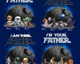 PNG personalizado "Soy su padre", PNG de papá de Star Wars, Nombre personalizado de papá e hijos, PNG del Día del Padre, PNG de la vida de papá, El mejor papá de la galaxia
