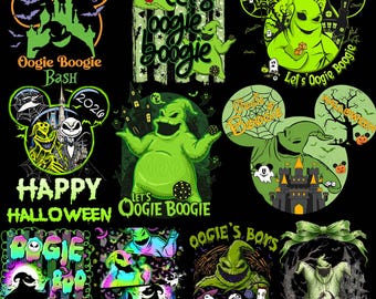 Pacote PNG Oogie Boogie Bash 2026, Clipart de O Estranho Mundo de Jack, Sublimação de Halloween da Disney, Vamos Dançar com o Oogie! Download Digital