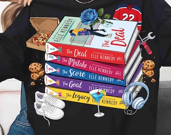 Libros de la serie Off-Campus de Elle Kennedy, fanático del hockey de Briar U, Off Campus BookTok Png, Bookish Png, Briar U The Deal Garrett Graham Regalo para amantes de los libros
