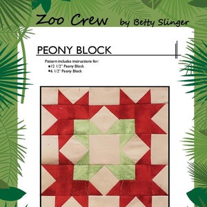 Peony Quilt Block / PDF Digital Download