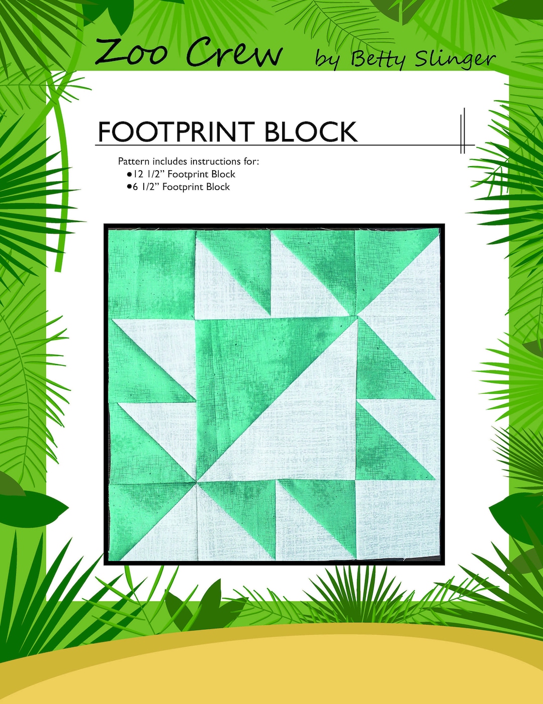 Footprint Quilt Block / Digital Download / PDF Pattern - Etsy