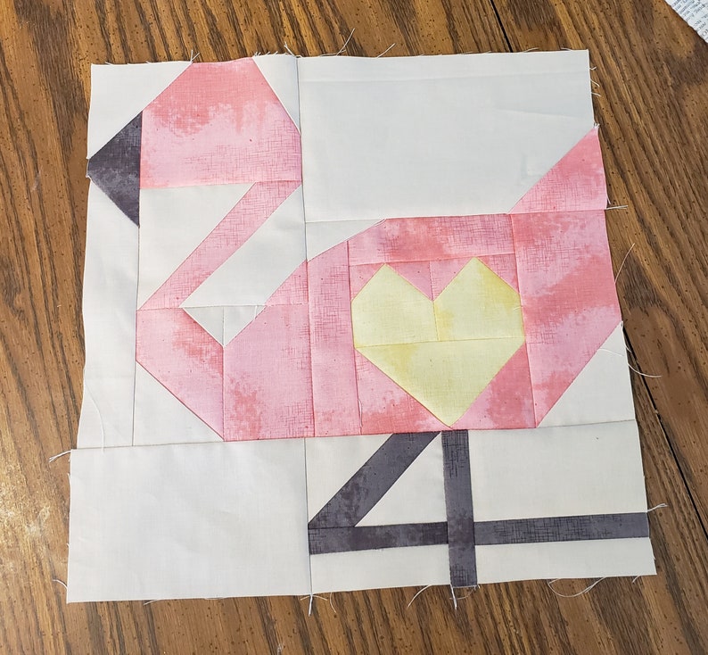 Flamingo Quilt Block / Digital Download / PDF Pattern Etsy