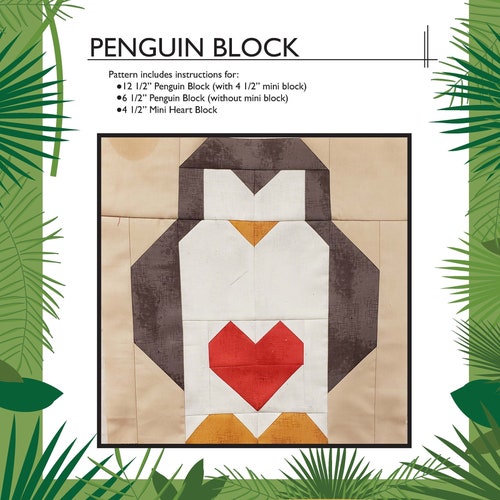 Penguin Quilt Block / Digital Download / PDF Pattern - Etsy