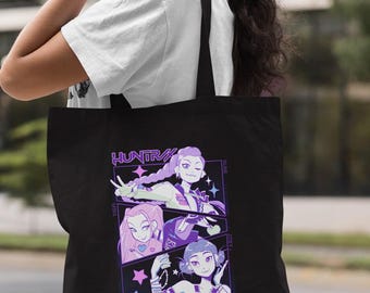 Kpop Tote Bag, Huntrix Fan Bag, Demon Hunters Bag, Kpop Tote Bag, Huntrix Tote Bag, Saja Girls Fan Bag, Kpop Movie Tote Bag
