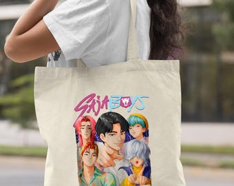 Kpop Demon Tote Bag, Huntrix Tote Bag, Kpop Tote Bag, Saja Boys Boy Band Bag, Kpop Saja Boys Bag, Saja Boys Fan Bag