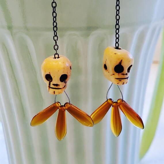 Skull head earrings sale