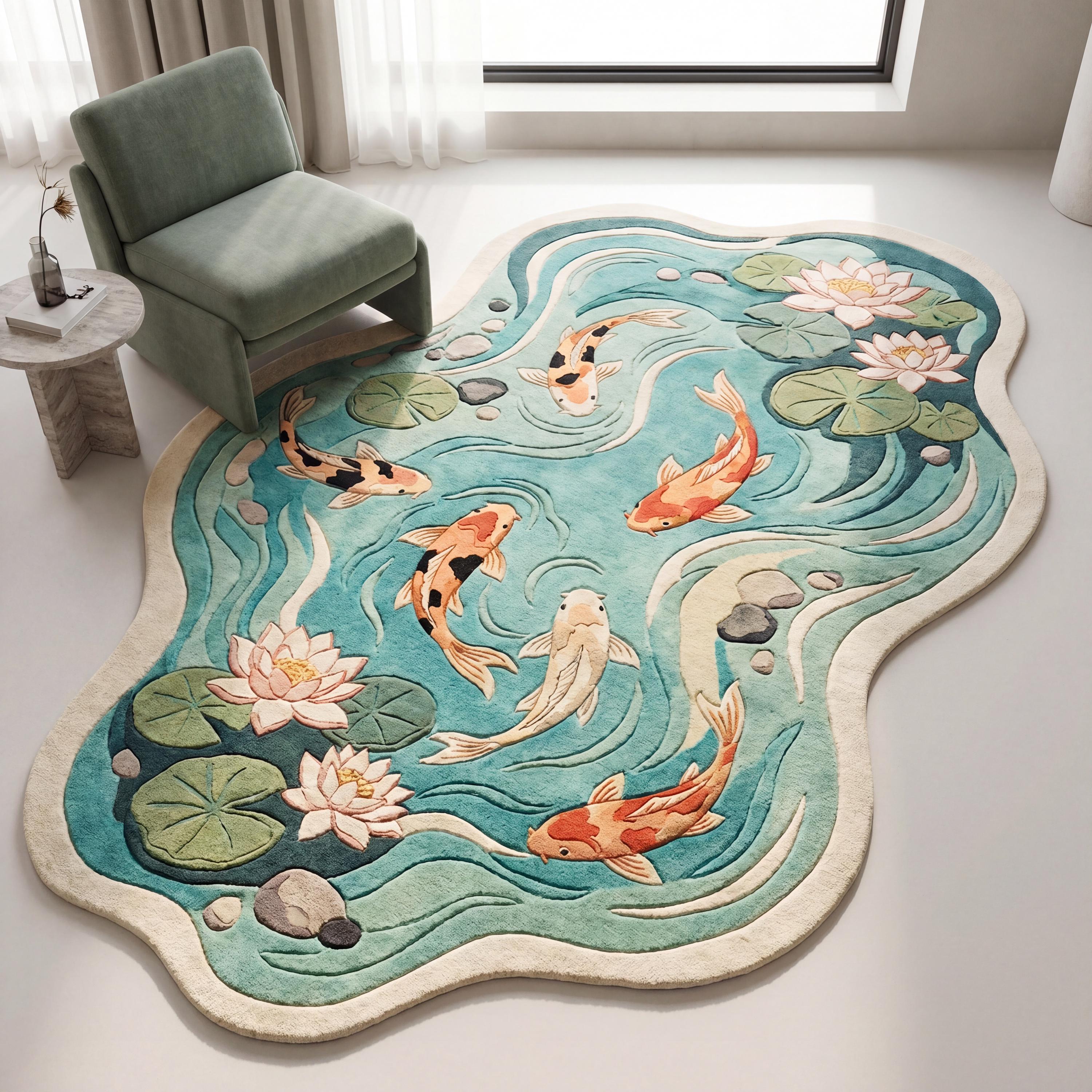 魚のデザインラグ - Etsy 日本