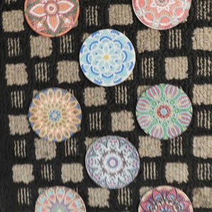 Completed Diamond Art Coasters, Set of 8 Mandala Coasters with Holder