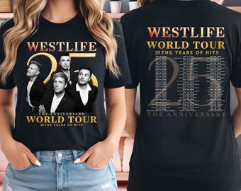 Westlife T-Shirt, Westlife 25th Anniversary Tour 2026 T-Shirt, Jubiläumstour-Shirt, Westlife Konzert-Top, Konzert-Shirt, V25