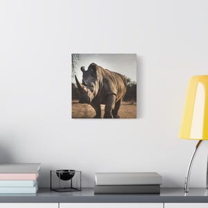 Rhinoceros Canvas Print | African Wildlife Photography, Safari Decor, Nature Wall Art image 9