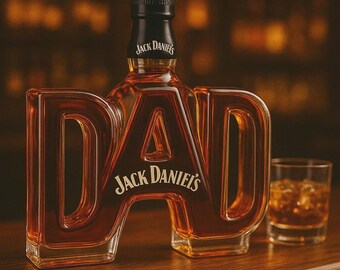 DAD Whiskey Decanter – Letter Bottle Bar Decor (300ml)