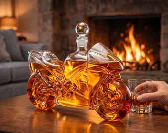Motorcycle Whiskey Decanter – Sports Bike Glass Liquor Bottle (500ml)
