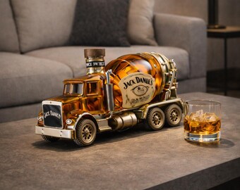 Vintage Cement Truck Whiskey Decanter – Jack Daniel's Bar Decor (350ml)