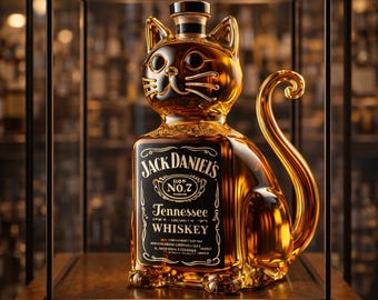 Cat Whiskey Decanter – Elegant Feline Liquor Bottle, Bar Decor, Collector Display (300ml)