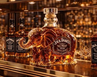 Elephant Whisky Decanter - Majestätische Tierflasche, Luxus-Bar-Display (300ml)