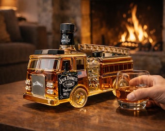 Feuerwehrauto-Whisky-Dekanter - Einzigartiges Bardekor, Schnapsflasche, Feuerwehrmanngeschenk, Heldentribut