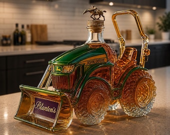 John Deere tractor whiskykaraf – vintage boerderijbardecoratie