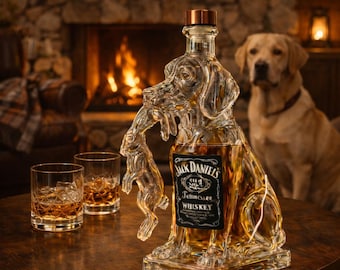 Hunde-Whisky-Dekanter - Tier-Bar-Dekor, Geschenk für Hundeliebhaber (300ml)