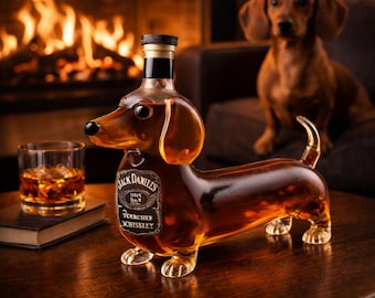 Sausage Dog Whiskey Decanter – Canine Bottle, Stylish Bar Display, Gift for Pet Lovers