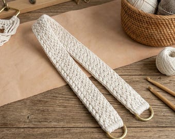 DIY Crochet Bag Strap Pattern Cotton, Crochet Bag Strap Pattern Thermal Stitch, Professional Finish Crochet PDF