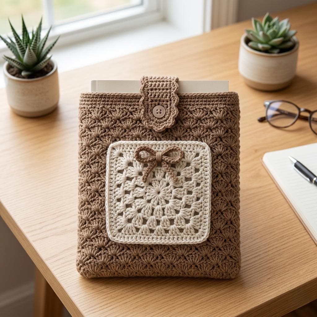 40 Book Sleeve Crochet Patterns for Stylish, Protective Handmade Reading Accessories 13 Crochet Book Sleeve