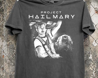 Project Hail Mary Shirt, Ryan Gosling Ryland Grace Graphic Tshirt, Comfort Colors Sci-Fi Space Movie Tee, Vintage Retro Cinema Fan Novel